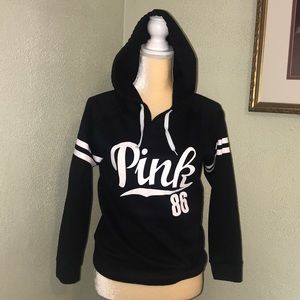 Xiranmei “Pink” Black & White Hoodie Sweatshirt XL